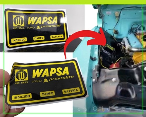 Adesivo Regulador de Voltagem Wapsa Prestolite / Linha Antiga Ford