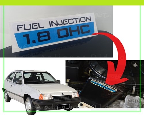 Adesivo Fuel Injection 1.8 Ohc / Adesivo do Filtro de ar / Kadett, Ipanema, Monza