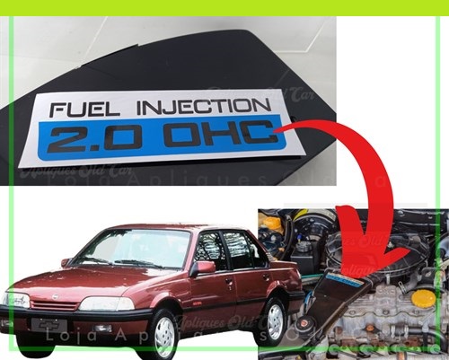 Adesivo Fuel Injection 2.0 Ohc / Adesivo do Filtro de ar / Monza 2.0