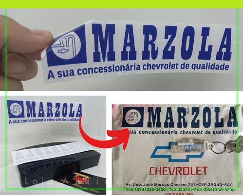 Adesivo Decorativo de Época Concessionária Chevrolet Marzola