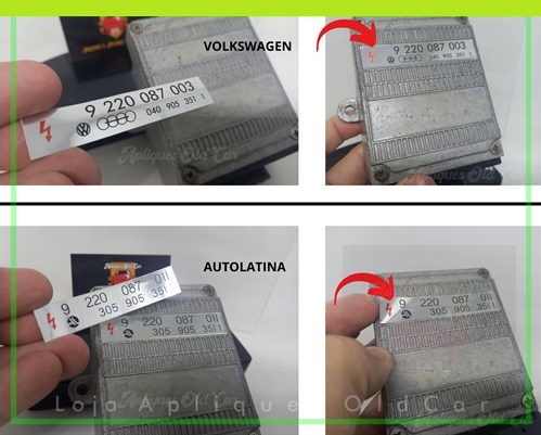 Adesivo Selo Módulo Unidade de Ignição Volkswagen ou Autolatina