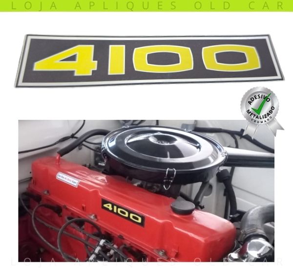 ADESIVO 4100 TAMPA DE VÁLVULAS OPALA 6CIL. LINHA ATÉ 74 ESPECIAL, LUXO, GRANLUXO, SS / CONTORNO E BORDA METALIZADO