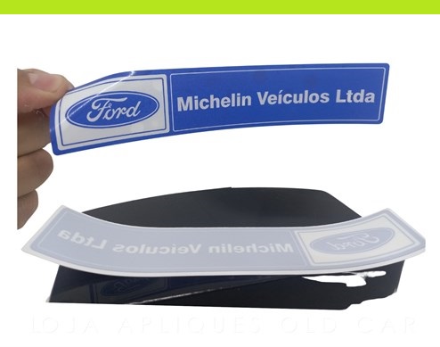 ADESIVO CONCESSIONÁRIA FORD MICHELIN VEÍCULOS / ADESIVO DECORATIVO DE ÉPOCA