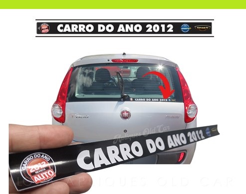 ADESIVO CARRO DO ANO 2012 - FIAT PALIO / DECORATIVO DE ÉPOCA CAMPANHA AUTO ESPORTE 2012