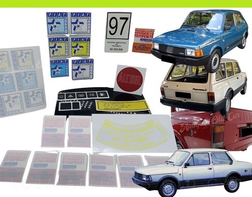 KIT ADESIVOS FIAT 147 SPAZIO, OGGI, PANORAMA, PICK-UP CITY / FILTRO, VIDROS E LATARIA