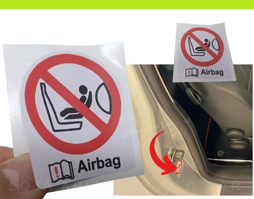 ADESIVO AIRBAG VOLKSWAGEN COLUNA PORTA PASSAGEIRO / GOLF, POLO, BORA