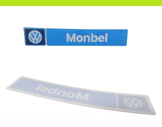 ADESIVO CONCESSIONÁRIA VOLKSWAGEN MONBEL / ADESIVO DECORATIVO DE ÉPOCA