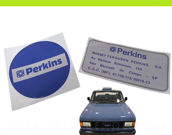 ADESIVOS D20 MOTOR PERKINS / IDENTIFICAÇÃO PERKINS TAMPA DE ÓLEO E VÁLVULAS
