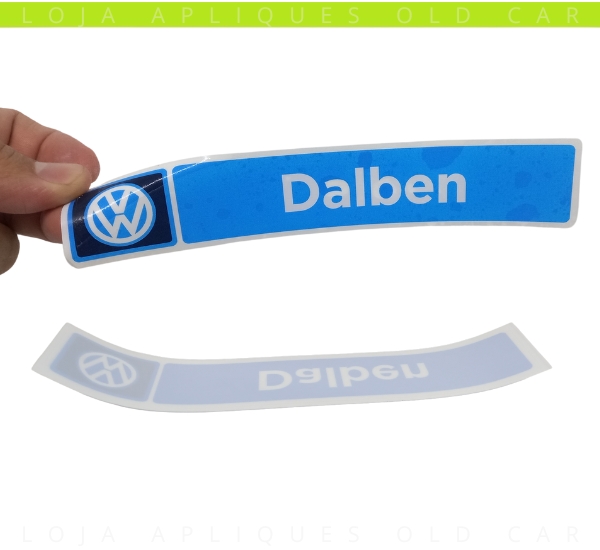 ADESIVO CONCESSIONÁRIA VOLKSWAGEN DALBEN / ADESIVO DECORATIVO DE ÉPOCA