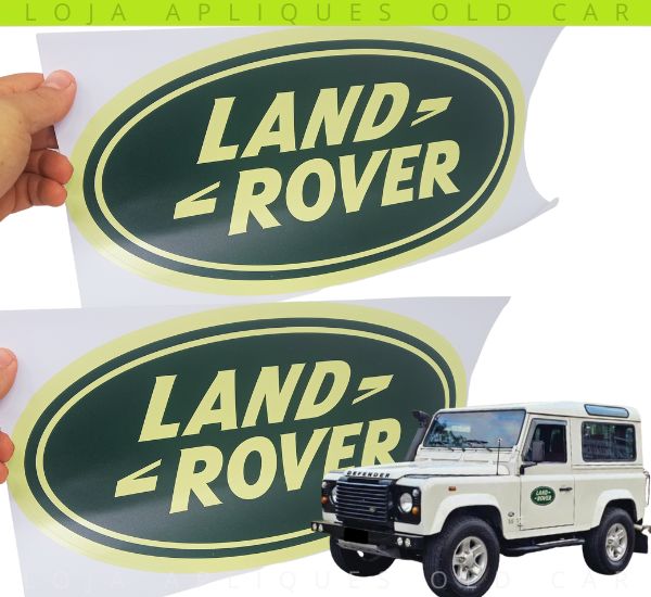 ADESIVOS LAND ROVER / PAR ADESIVOS DECORATIVO COLAGEM EXTERNA 40X20Cm