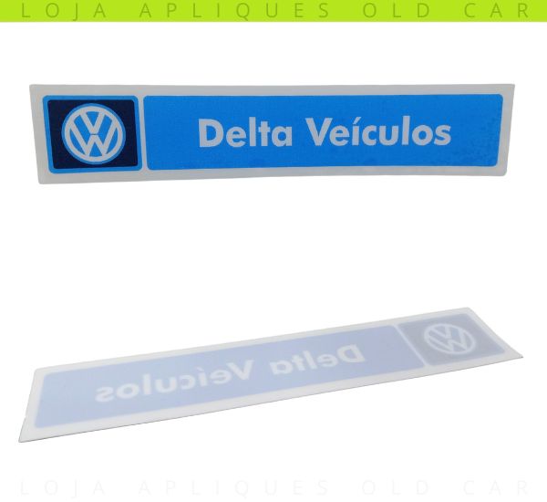 ADESIVO CONCESSIONÁRIA VOLKSWAGEN DELTA VEÍCULOS / DECORATIVO DE ÉPOCA