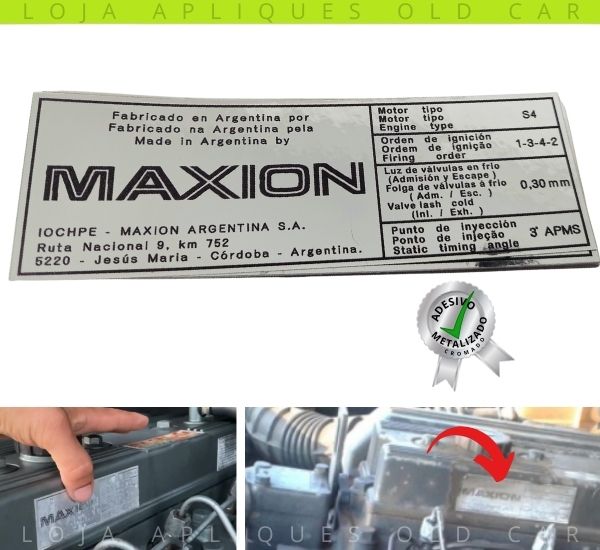 ADESIVO MAXION TAMPA DE VÁLVULAS MOTOR SILVERADO E D20 / ADESIVO MOTOR S4 / PRODUÇÃO ARGENTINA
