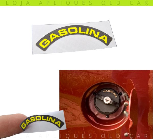 ADESIVO GASOLINA TAMPA DO TANQUE KADETT, IPANEMA  / SELO INDICAÇÃO DO COMBUSTÍVEL