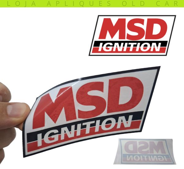 ADESIVO MSD IGNITION / DECORATIVO DE ÉPOCA / COLAGEM INTERNA NO VIDRO 12X5,5CM