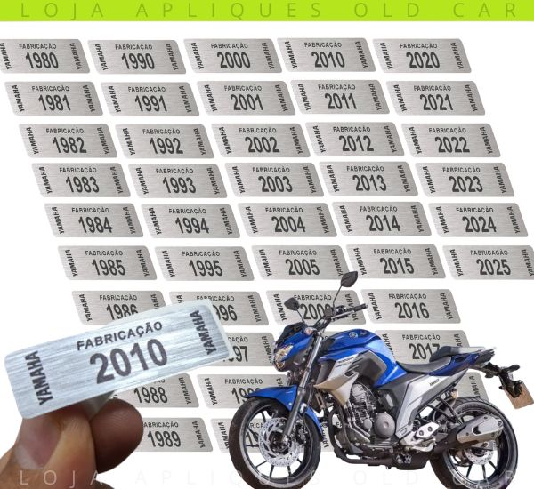 ADESIVO ANO DE FABRICAÇÃO PARA MOTOS YAMAHA / SELO INDICAÇÃO DO ANO DE PRODUÇÃO E FABRICAÇÃO
