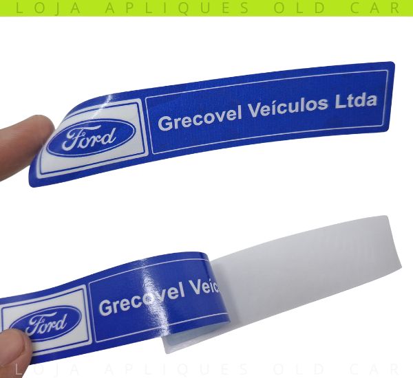ADESIVO CONCESSIONÁRIA FORD GRECOVEL VEÍCULOS / DECORATIVO DE ÉPOCA