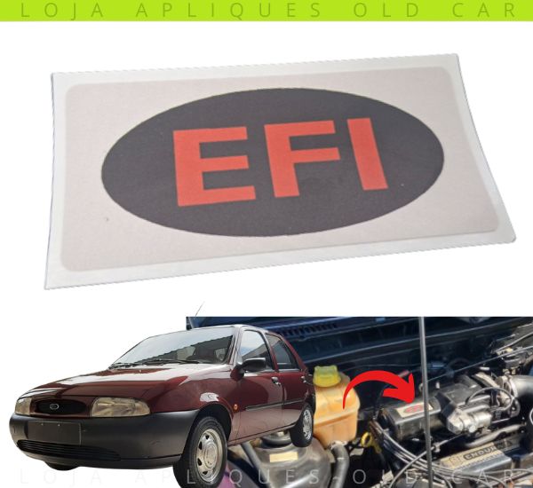 ADESIVO EFI MOTOR FIESTA, KÁ, COURIER / ADESIVO DO SISTEMA DE INJEÇÃO ELETRÔNICA EFI  / VINIL ALTA TEMPERATURA