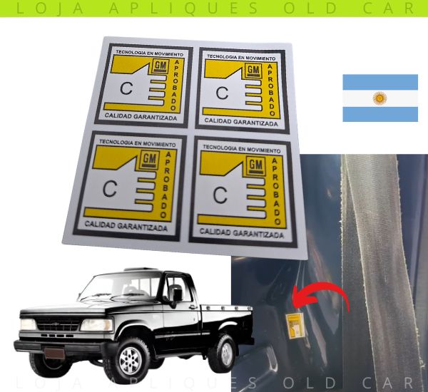 KIT 4 SELOS C APROVADO LATARIA D20 / CONTROLE QUALIDADE D20 ARGENTINA / CALIDAD GARANTIZADA