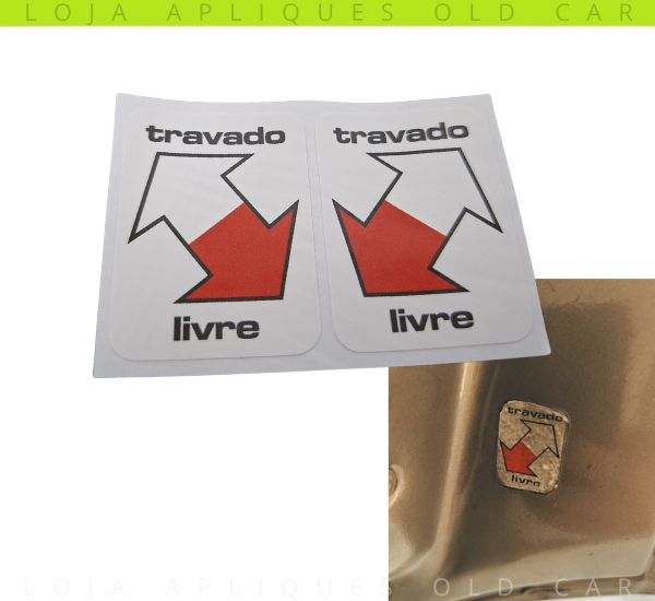 ETIQUETA TRAVA DAS PORTAS MONZA 83 A 96 / PAR DE SELOS TRAVADO LIVRE PORTAS TRASEIRA