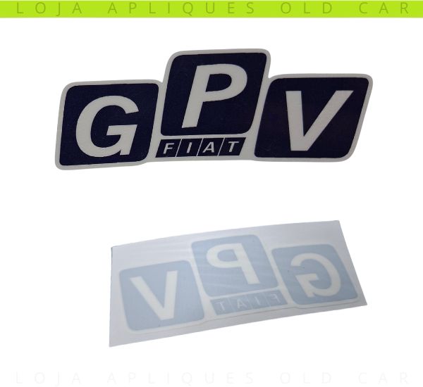 ADESIVO DECORATIVO CONCESSIONÁRIA FIAT GPV / COLAGEM INTERNA / ADESIVO DECORATIVO DE ÉPOCA