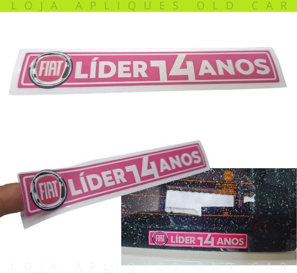 ADESIVO FIAT LÍDER 14 ANOS / DECORATIVO PARA TODOS LINHA FIAT 2014, 2015 / COLAGEM EXTERNA