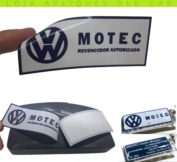 ADESIVO DECORATIVO CONCESSIONÁRIA VOLKSWAGEN MONTEC / COLAGEM INTERNA / DECORATIVO DE ÉPOCA
