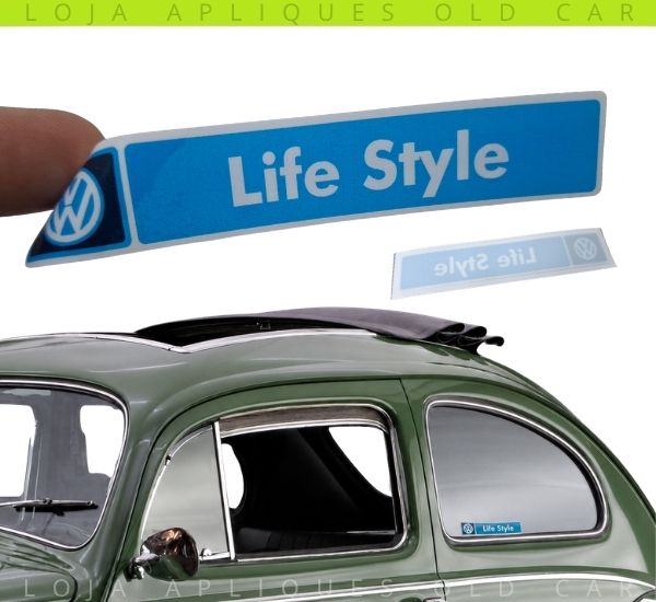ADESIVO LIFE STYLE "ESTILO DE VIDA" DECORATIVO PARA LINHA VOLKSWAGEN / COLAGEM INTERNA 11X2CM