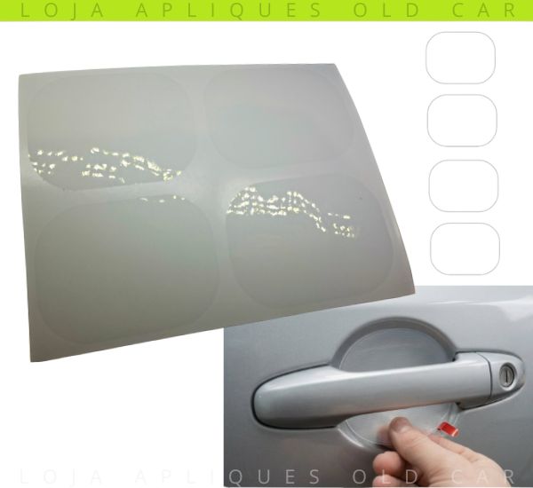 KIT ADESIVOS PARA PROTEÇÃO DE MAÇANETA / COLAGEM LATARIA EVITE RISCOS E ARRANHÕES / 10X7,5CM / TAMANHO PARA RECORTE E AJUSTES