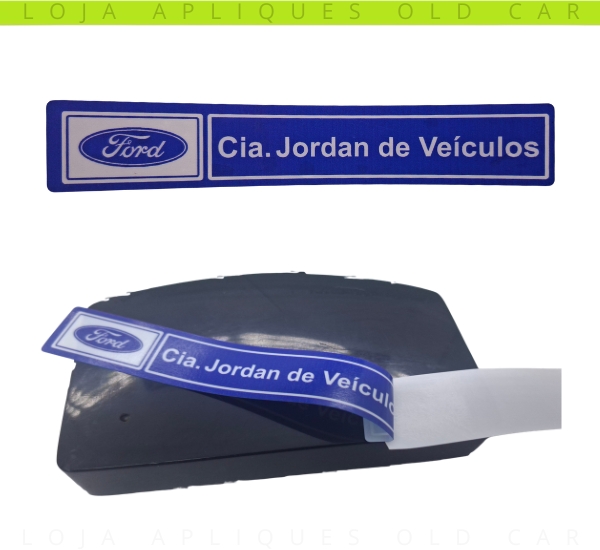 ADESIVO DECORATIVO CONCESSIONÁRIA FORD CIA. JORDAN DE VEÍCULOS / COLAGEM INTERNA