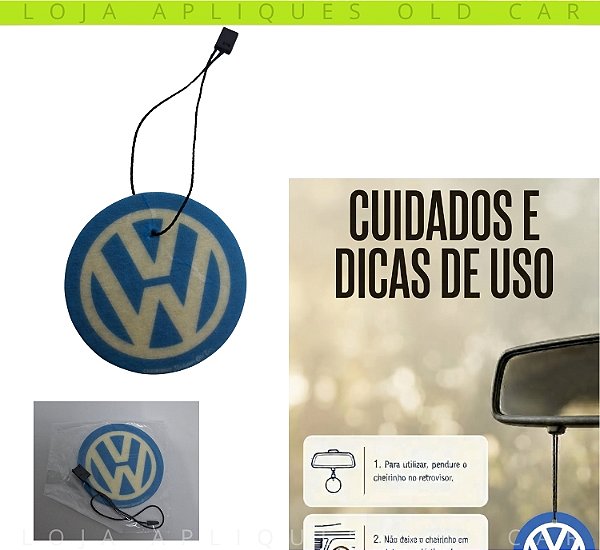 CHEIRINHO AROMATIZANTE AUTOMOTIVO FRAGRÂNCIA MELANCIA / CARROS VOLKSWAGEN / DIMENSÕES 6CM