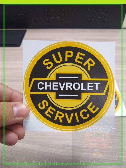 Adesivo Chevrolet - Super Service Gm - Old Chevrolet - Adesivo Decorativo