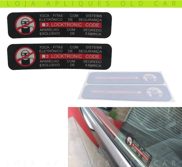 ADESIVOS TOCA-FITAS LOCKTRONIC GM / PAR DE SELOS DO SISTEMA ELETRÔNICO DE SEGURANÇA