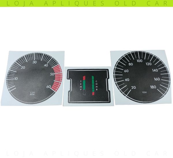 ADESIVOS PAINEL DE INSTRUMENTOS OPALA SS, LUXO, GRANLUXO 73 / 74 / KIT APLIQUES PARA RESTAURAÇÃO