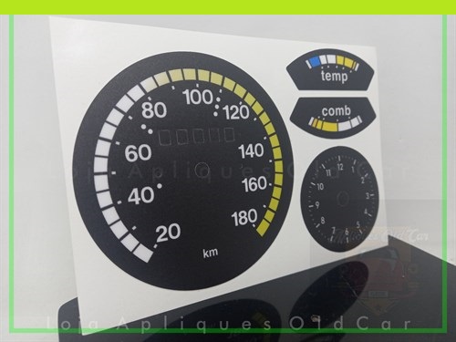 Kit de Apliques Adesivos Painel de Instrumentos Chevette - 73 a 75 / Painel Amarelo