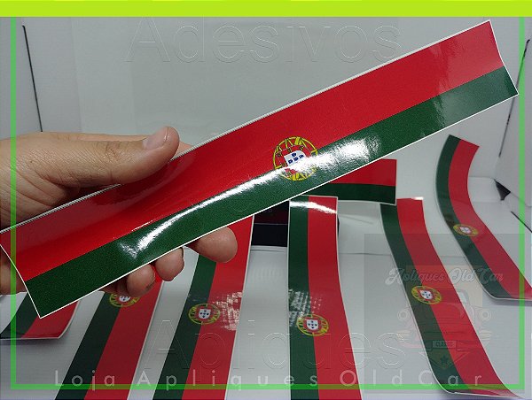 Adesivo Faixa Decorativa Cores - (Bandeira Portugal) - Faixa 30cm_x_5cm