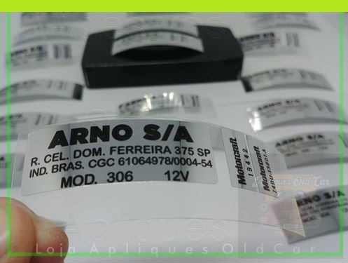 Adesivos Selos Motorcraft / Cofre Linha Ford / Relê Motor Limpador, Lampejador, Farol de Milha