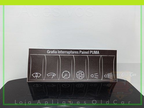 Apliques Grafia dos Botões / Interruptores -  Painel Puma Gtb S1