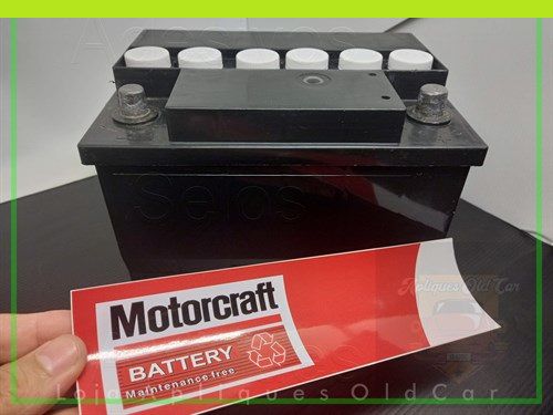ADESIVO BATERIA MOTORCRAFT FORD - CUSTOMIZAÇÃO RETRÔ
