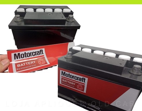Adesivo Bateria Motorcraft Ford - Customização Retrô