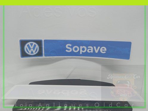 Adesivo Concessionária Volkswagen - Sopave - (reverso - Colagem Interna no Vidro)