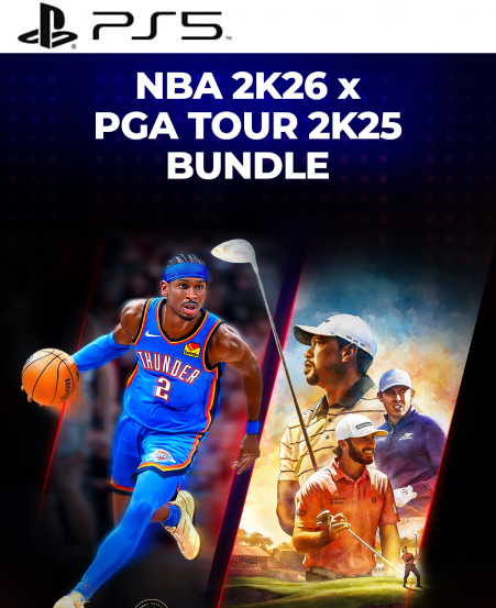 Pacote NBA 2K26 x PGA TOUR 2K25 PS5 Midia Digital