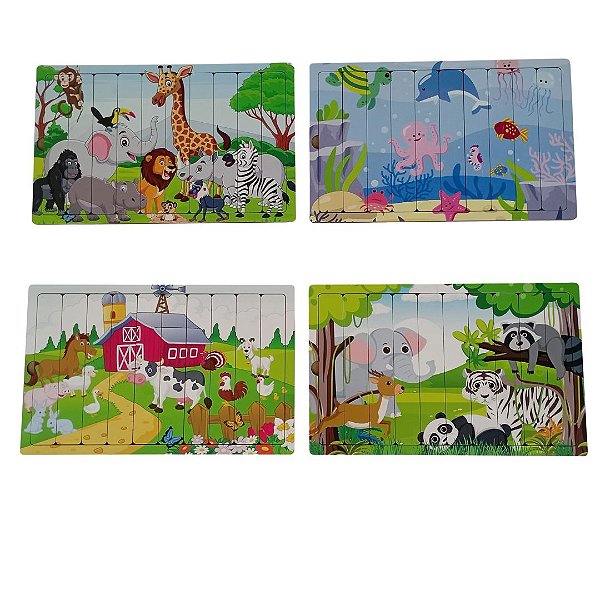Kit 4 jogos de tabuleiro de encaixe - Aprender Brincando