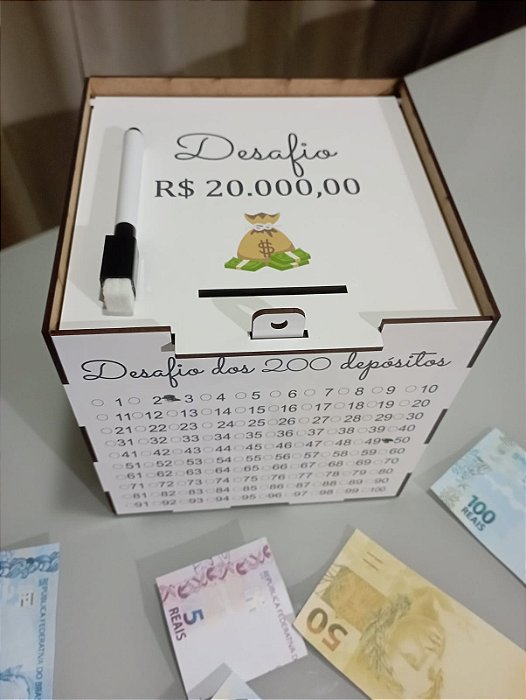 Caixinha dos 20 mil , Desafio dos 200 depósitos, Um Incentivo - uma ajudinha para você juntar uma Grana