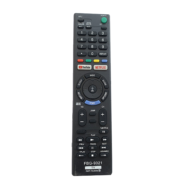 9021 CONTROLE SMART COMPATÍVEL C/ SONY C/NETFLIX E YOUTUBE