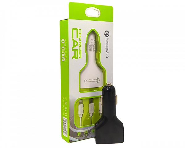 Carregador Veicular V3.0 - 3em1 (V8/TPC/IOS) Altomex AL-C95 (Somente na cor Preto)