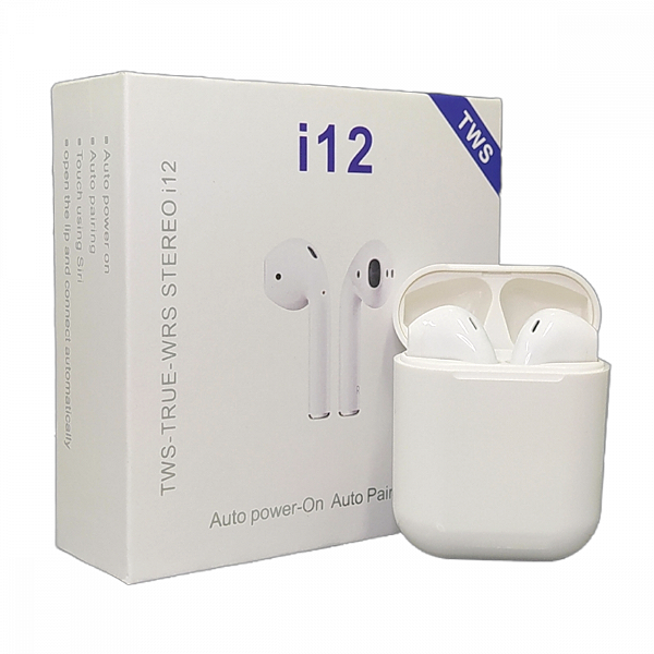 Fone de Ouvido Intra Auricular Bluetooth com Case de Carregamento Altomex i12 TWS (Branco)