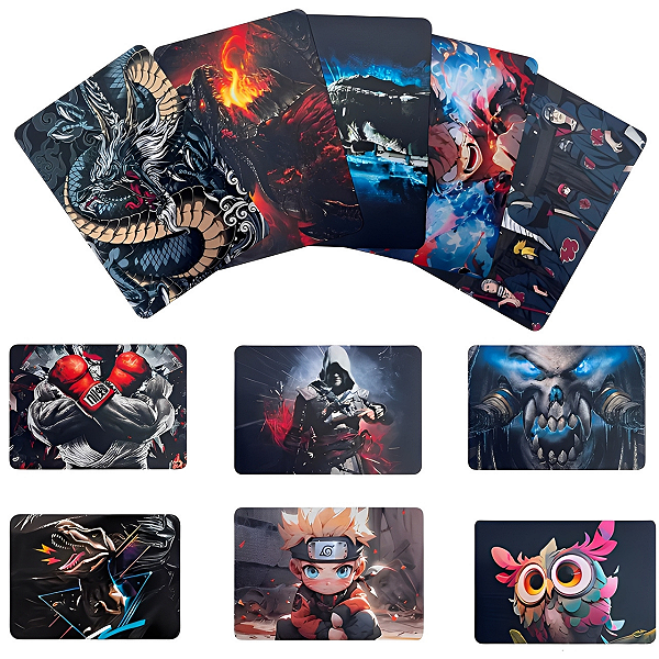 Kit 10 Mouse Pad 22x18 Mousepad Atacado Modelos Variados Varias Estampas