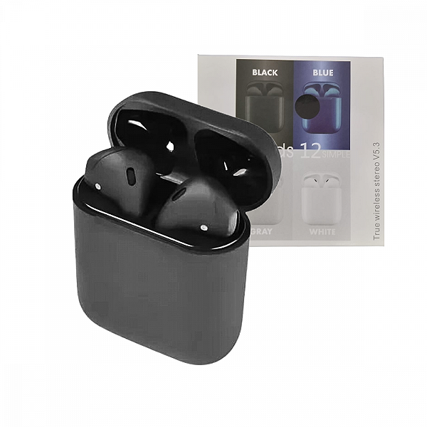 Fone de Ouvido Intra Auricular Bluetooth com Case de Carregamento Altomex i12 (Preto)