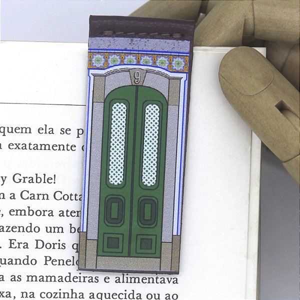 MARCADOR DE PÁGINAS MAGNÉTICO EM COURO PORTA