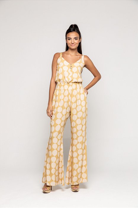Calça boca de sino deals estampada